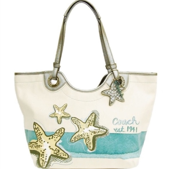 coach beach bag tote