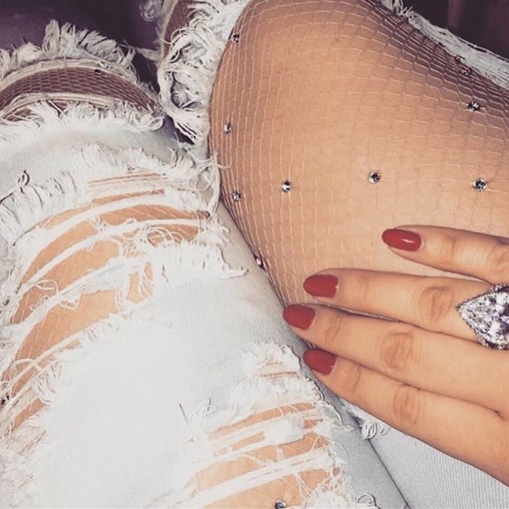 Crystallized Fishnet Tights