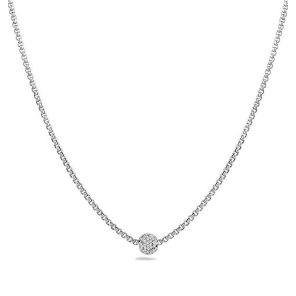 David Yurman Petite Pave Necklace