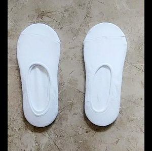 White Converse Styled No Shows