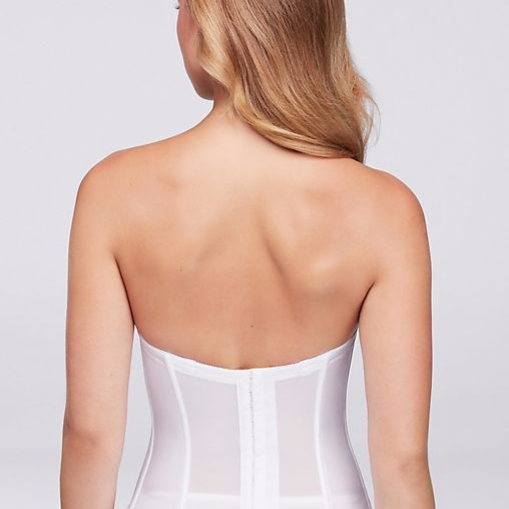 Dominique White Satin Torsolette