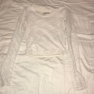 Abercrombie Kids lace long sleeve top