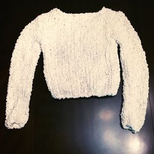 White Crew neck Sweater