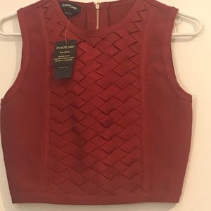 Bebe red Crop top