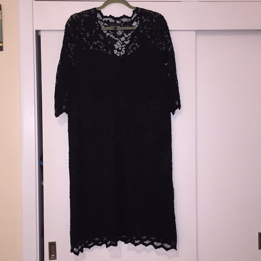 Plus Size Karen Kane Black Lace Dress 2X