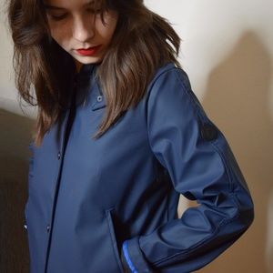 French Connection Navy Rain Jacket