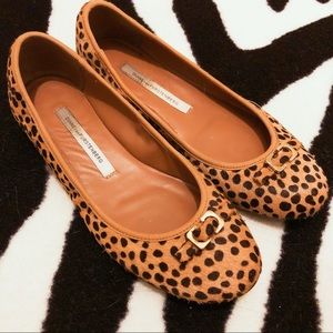 Diane Von Furstenburg/DVF Calf Skin Leopard Flats