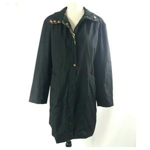 Louis Vuitton Black Raincoat Trenchcoat Jacket XL