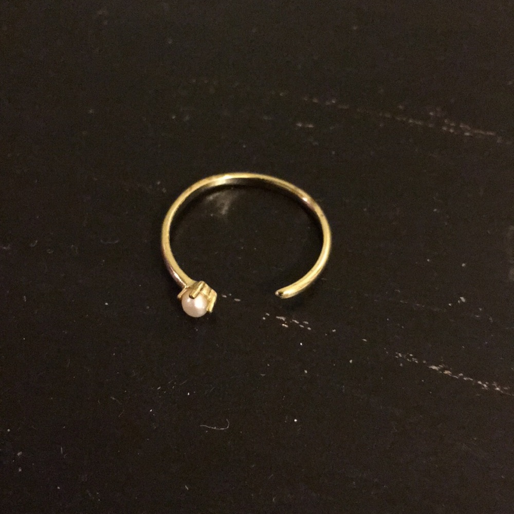 Gold plated sterling silver ring sz 6
