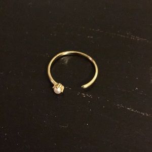 Gold plated sterling silver ring sz 6