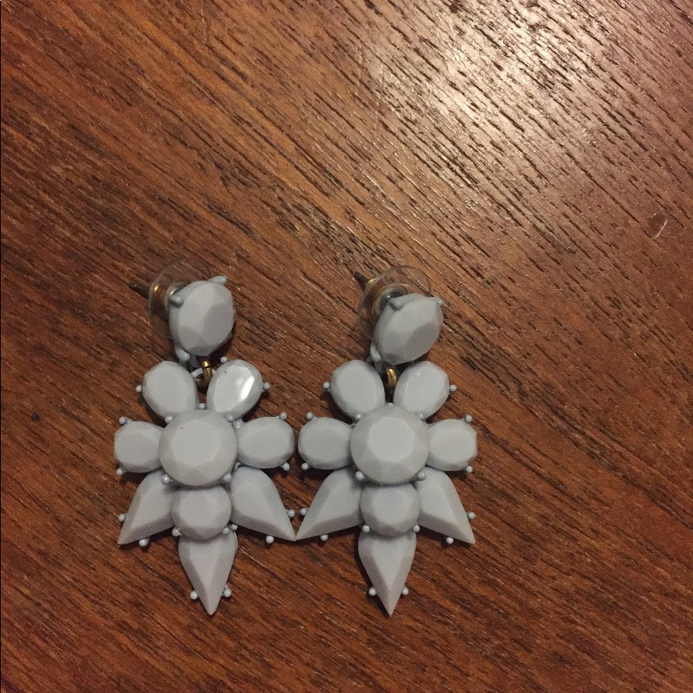 Pretty light blue statement earrings