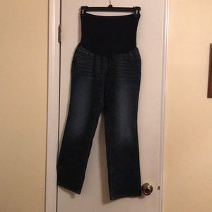 Maternity blue jeans