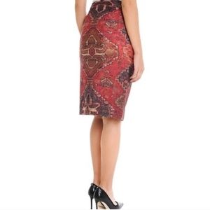 EUC Tory Burch Stretch Wool Tapestry Skirt