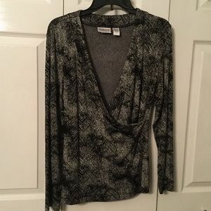 Chicos Travelers blouse, size 2