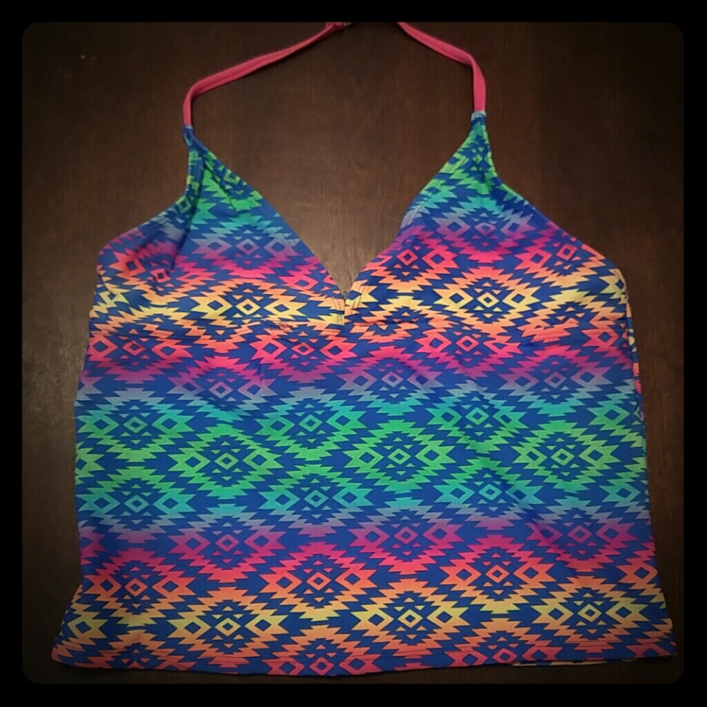 Dynamic Rainbow Bathing Suit Top