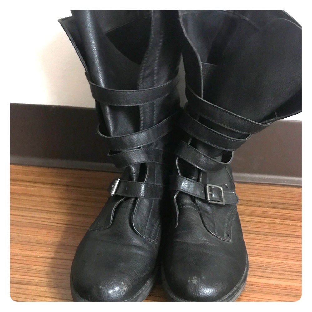 Black Moto/Combat boots