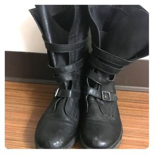 Black Moto/Combat boots