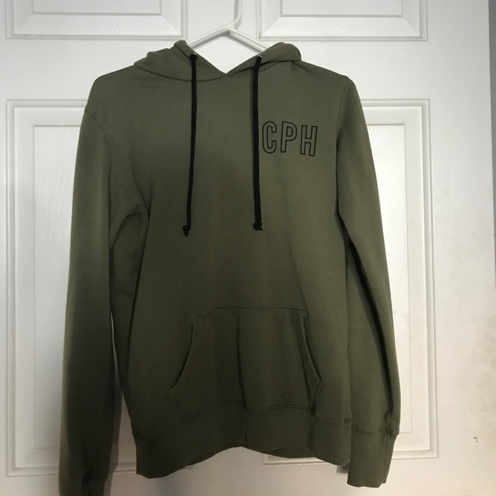 olive green hoodie