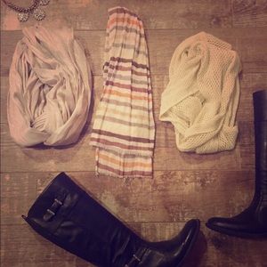 3 scarves for $10!