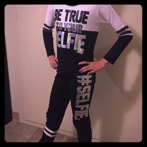 Justice Matching Sweatshirt and Sweatpants.