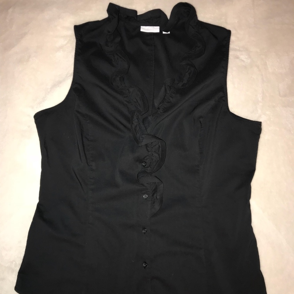 New York & Company Women’s Stretch Black Top Med