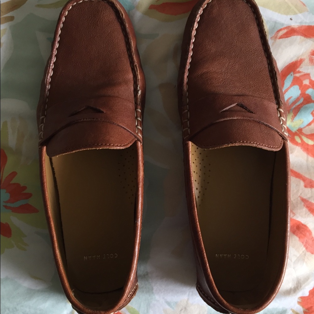 Comfy Cole Haan brown loafers. Cute with jeans!