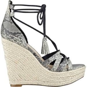 Guess Ollina espadrilles wedges embossed snake 7M