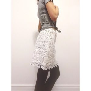 ZARA XS Crochet Skirt