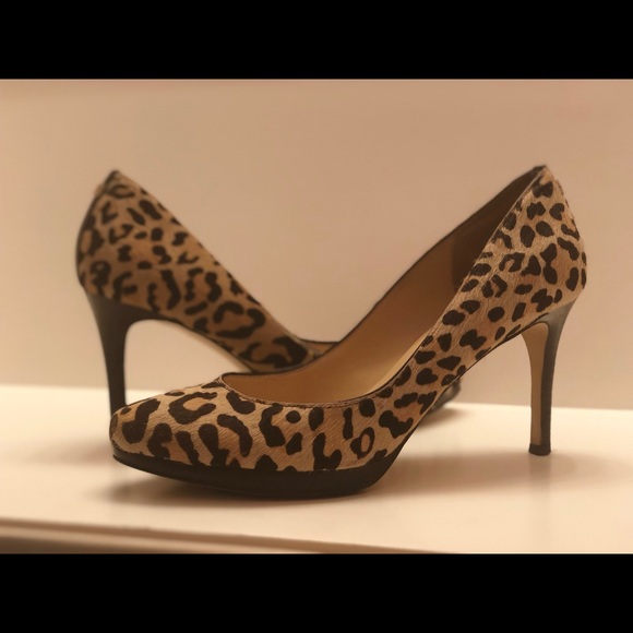 Ivanka Trump Shoes - Ivanka Trump Calf Hair Leopard Print Pump Size 10M