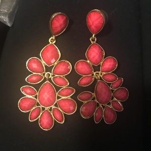 Pink jewel Amrita Singh statement earrings