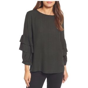 CASLON | Ruffle Sleeve Detail Top