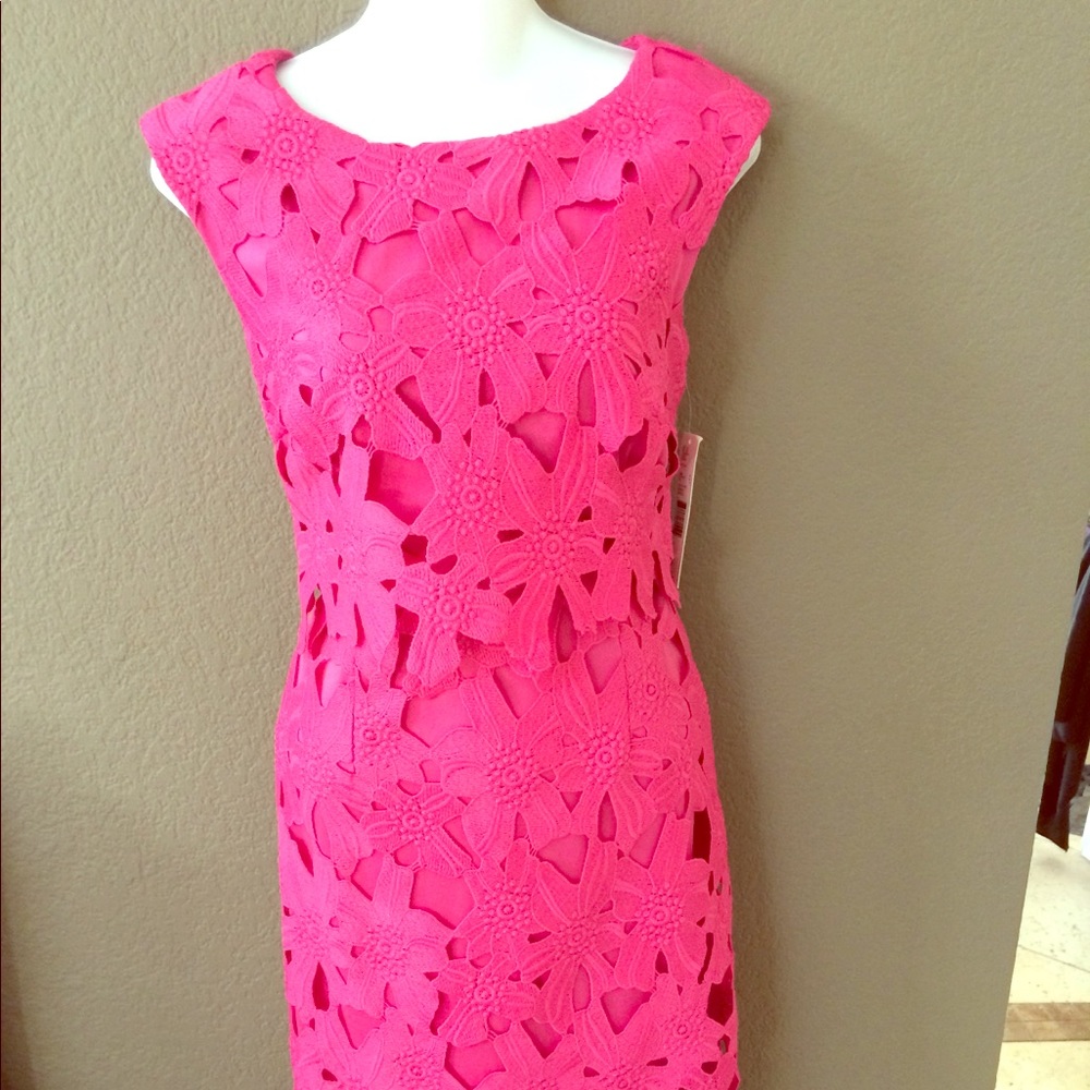 NWT Antonio Melani Hot Pink Dress
