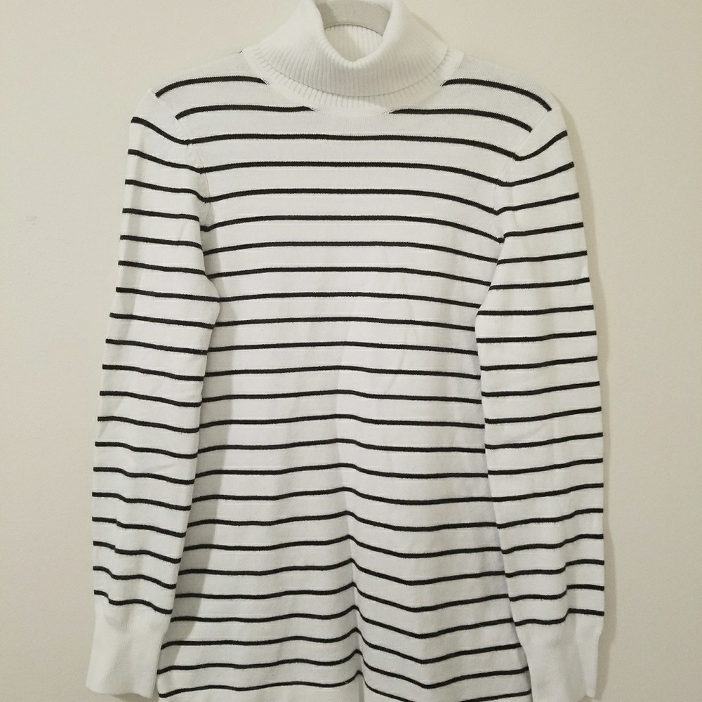 French Connection Striped Turtleneck