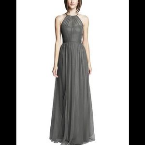 Amsale Aliki Bridesmaid dress in Dark Grey