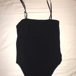Black Straight Across Bodysuit
