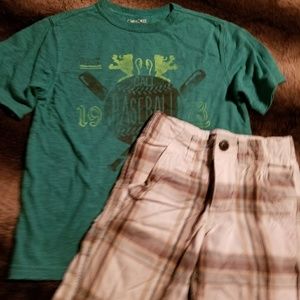 Boys shorts shirt matching set
