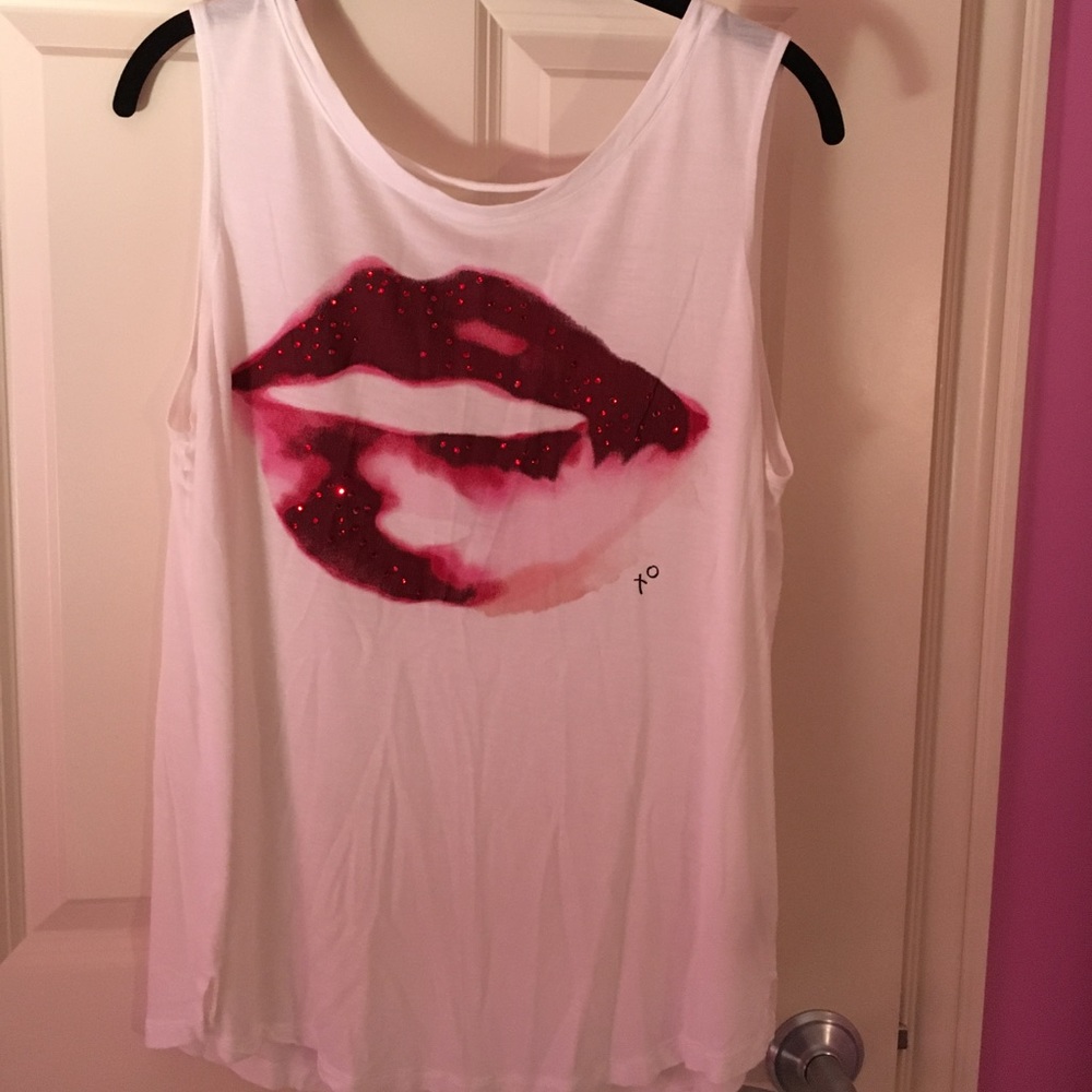 Juicy couture lip print tank top
