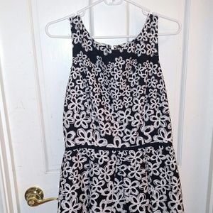Black and White floral print dress