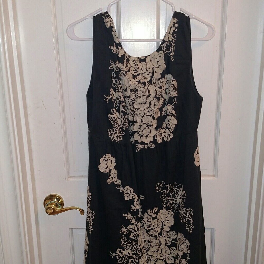 JCrew black floral dress
