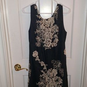 JCrew black floral dress