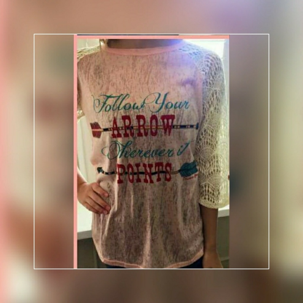 Follow Your Arrow Wherever It Points Tee with Lace