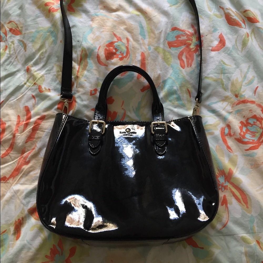 Black patent leather Kate Spade purse