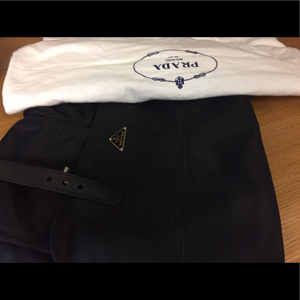 Black Prada messenger bag (practically new!)