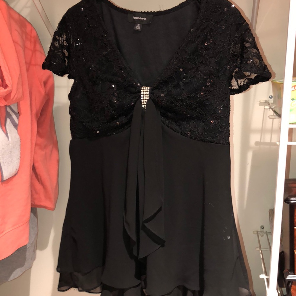 Classy,beautiful lace & chiffon blouse with jewels