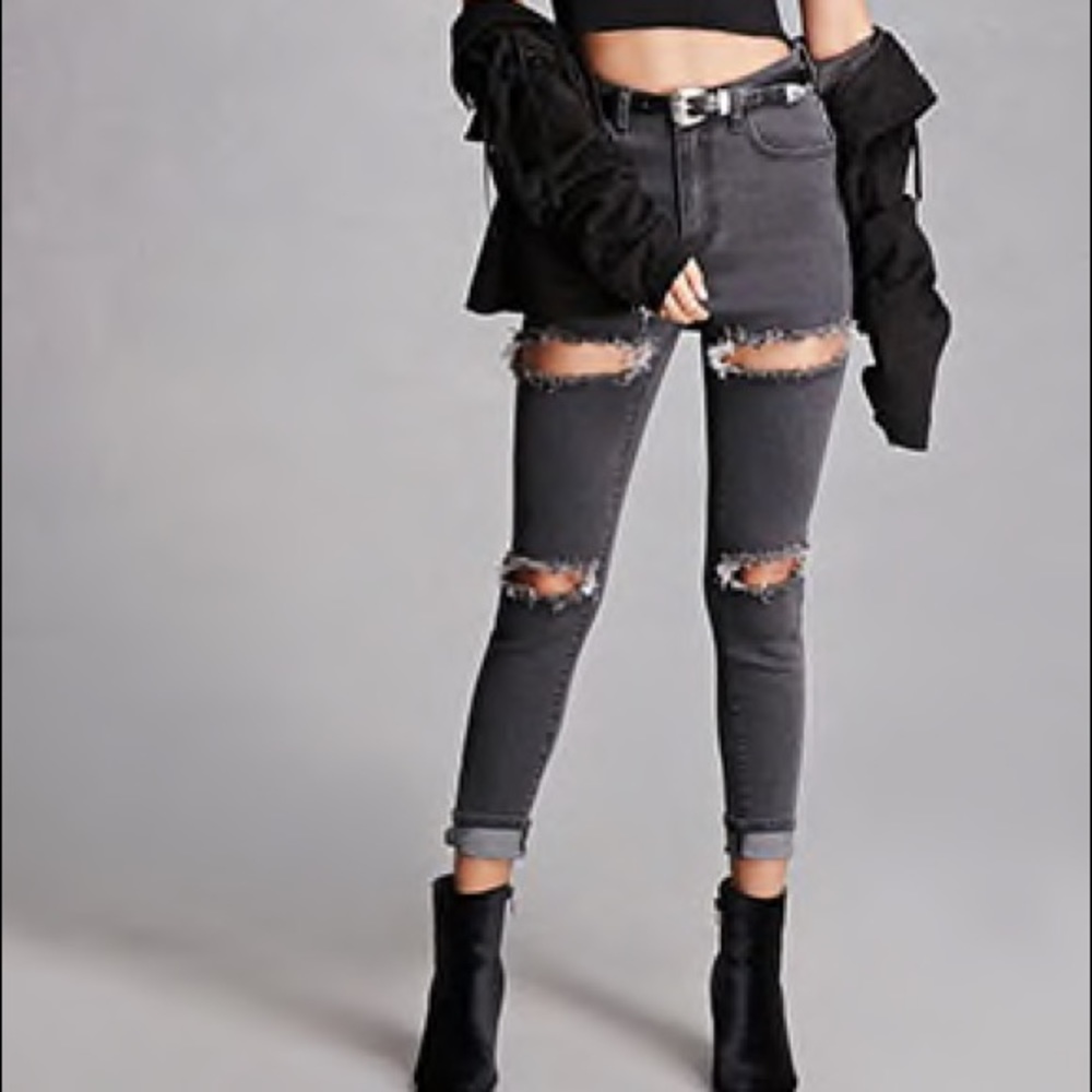 Forever 21 Momokrom High Waisted Skinny Jeans