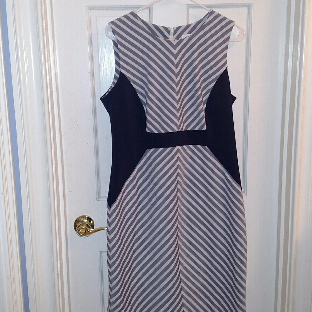 Asymmetrical Calvin Klein navy dress
