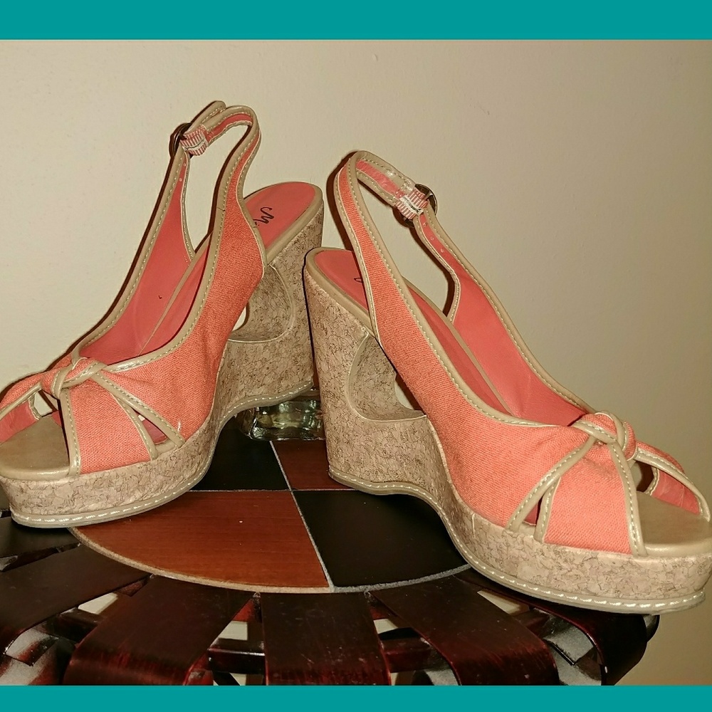 Miss Bisou Orange Platform Sandal 7m