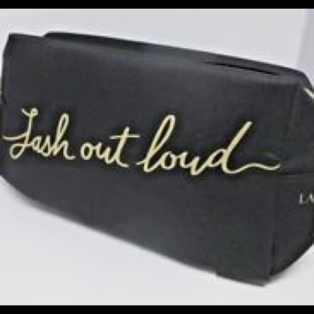 2 Lancome “Lash Out Loud” Black/Gold Cosmetic Bags
