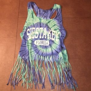 Women Siesta Key fringe top size medium