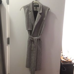 RAG & BONE - grey wool wrap around vest.